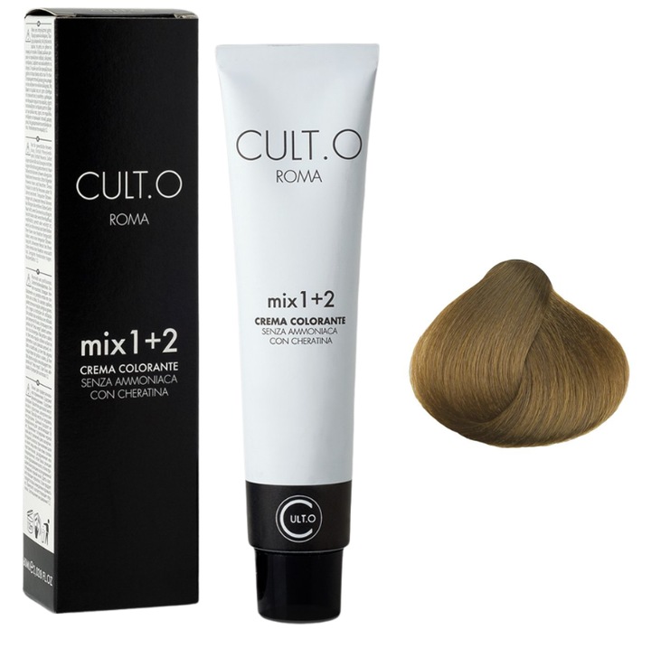 Professzionális tartós hajfesték - 8.3 világos arany szőke árnyalat (Hamvas&Arany) 60ml, mix 1+2, Cult.O, Faipa