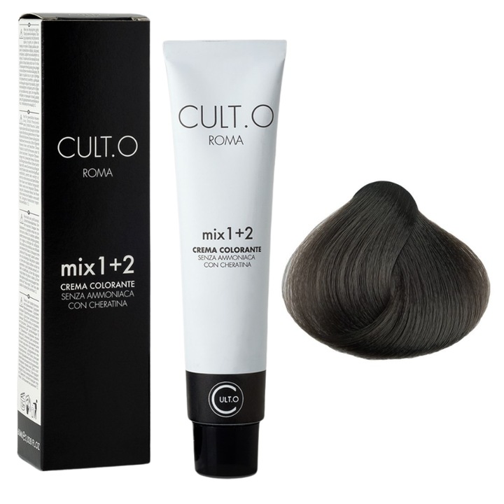 Professzionális tartós hajfesték - 5.1 világos hamvasbarna árnyalat (Hamvas&Arany) 60ml, 1+2 keverési arány, Cult.O, Faipa