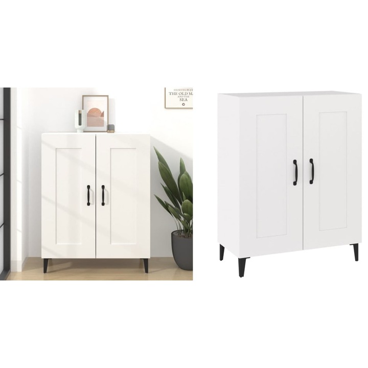 Dulap, alb, 69, 5x34x90 cm, lemn compozit