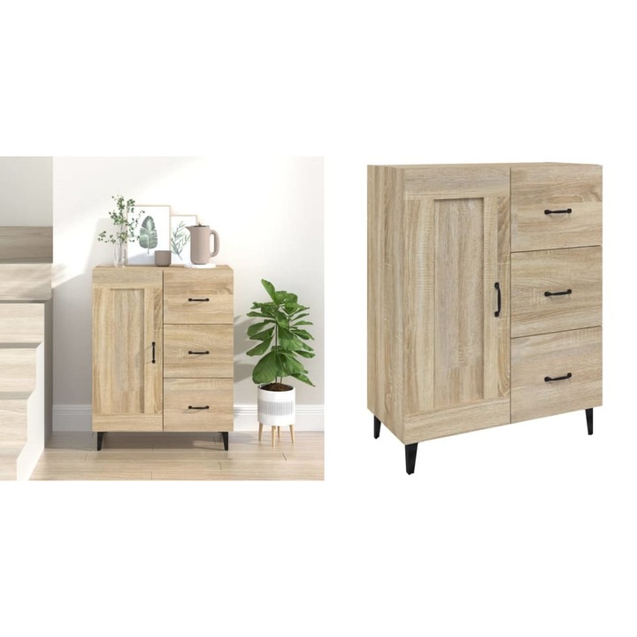 Dulap, stejar sonoma, 69, 5x34x90 cm, lemn compozit