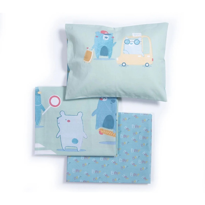 Set Lenjerie de pat, Nef Nef Homeware. Traffic 2, Albastru