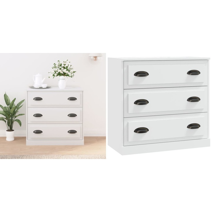 Servanta, alb, 70x35, 5x67, 5 cm, lemn prelucrat