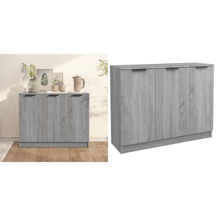 Servanta, sonoma gri, 90, 5x30x70 cm, lemn prelucrat