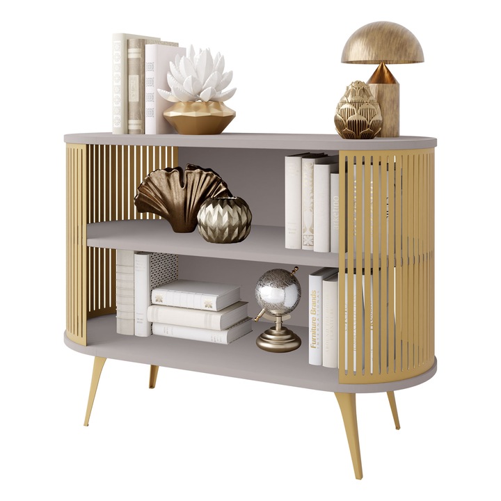 Comoda Mozimo, MIRJAN 24, auriu / casmir, 40x120x90 cm