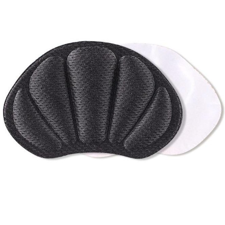 Set 2 Branturi cu Pernite pentru Calcai, pentru Incaltaminte, Universal, 9.6x6 cm, Negru