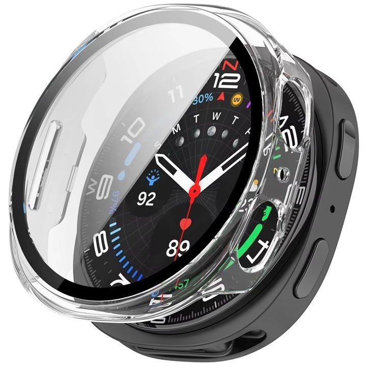 Védőtok üveggel Samsung Galaxy Watch 8 40mm-hez, Best Accessories, átlátszó