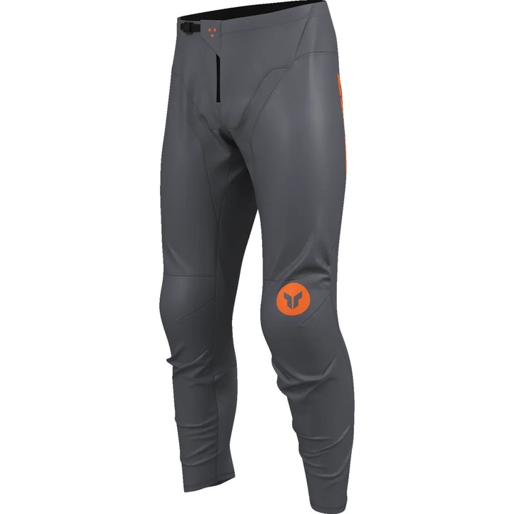 Pantaloni atv/cross Thor Ridemode Menace, culoare gri/portocaliu, marime 36