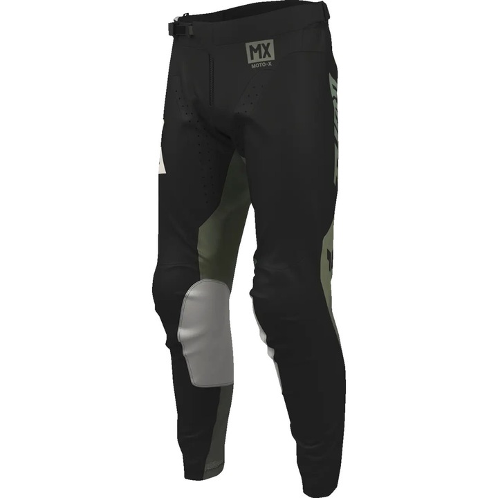 Pantaloni atv/cross Thor Launchmode Bleach, culoare negru/verde army, marime 36