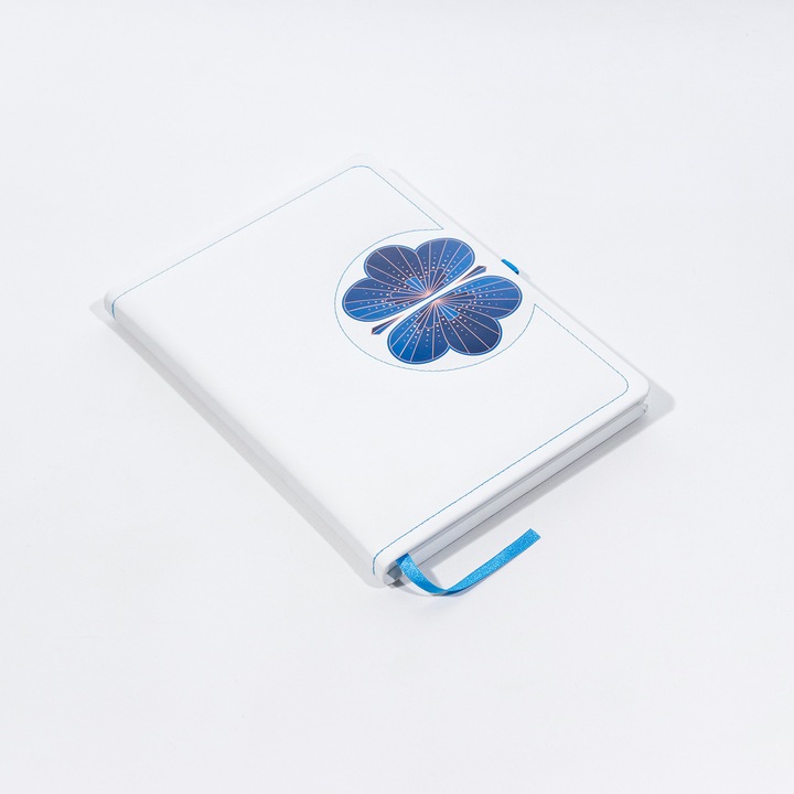 Agenda Guma Deco Flower, StoneBook, coperta din piele ecologica, interior din hartie de piatra, A5