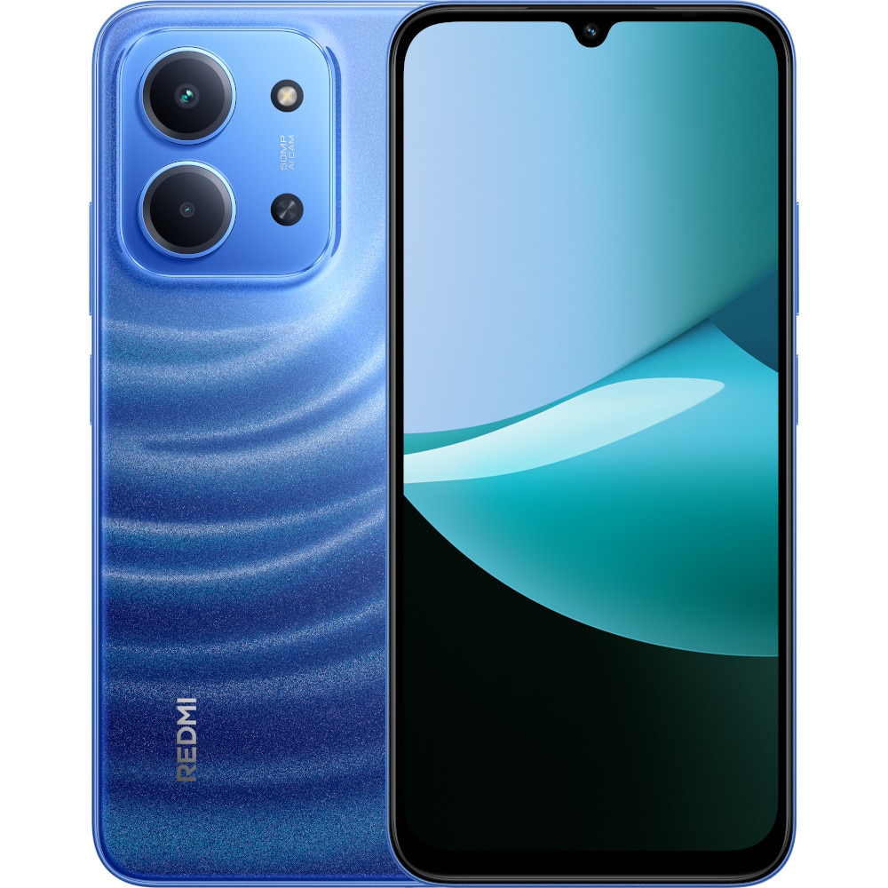 Telefon mobil Redmi 15C, 128GB, 4GB RAM, Dual SIM, Moonlight Blue & Woven Strap Ring