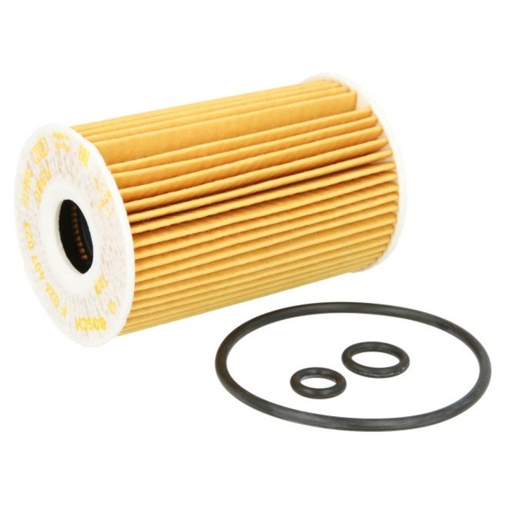 Filtru ulei Volkswagen POLO Van V (6R1, 6C1) 1.6 TDi din 2009-2014 KW 77 CP 105 CMC 1598, auto, Bosch, 4x Stickere auto cu Volkswagen