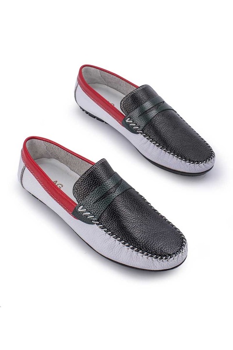 Обувки за мъже, Eстествена кожа, Base, 381632, Бяло