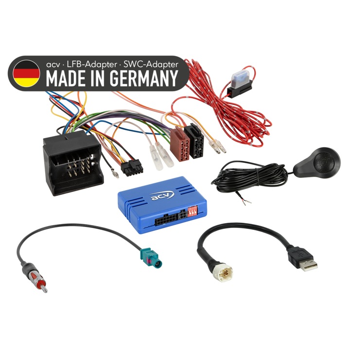 Adapter pentru volan BMW/Mini 40Pin Quadlock, semnal LED, compatibilitate cu diverse unitati principale