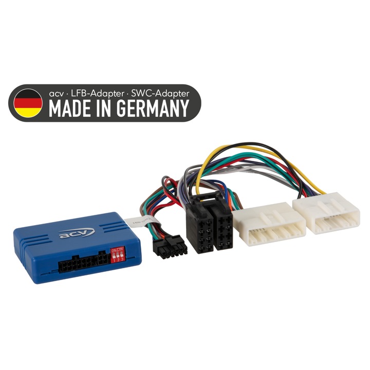 ACV kormánykerék adapter, Dacia/Fiat/Nissan/Opel/Renault/Smart kompatibilis, 20Pin/32Pin, analóg és CAN telepítés