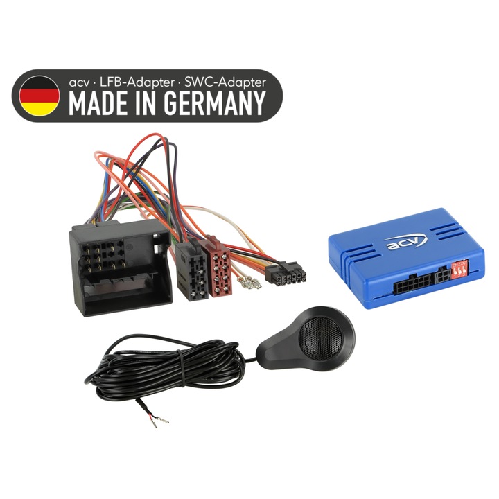 ACV kormánykerék-vezérlő adapter Citroen/Fiat/Peugeot/Toyota járművekhez, Quadlock kompatibilitás, PDC, 40 tűs