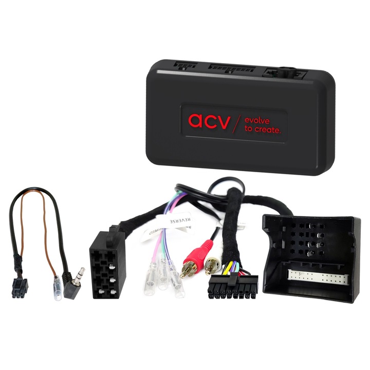 Adapter pentru controlul din volan ACV pentru Porsche Cayenne 2007-2010, 40Pin, conectare AUX, compatibilitate OEM MOST