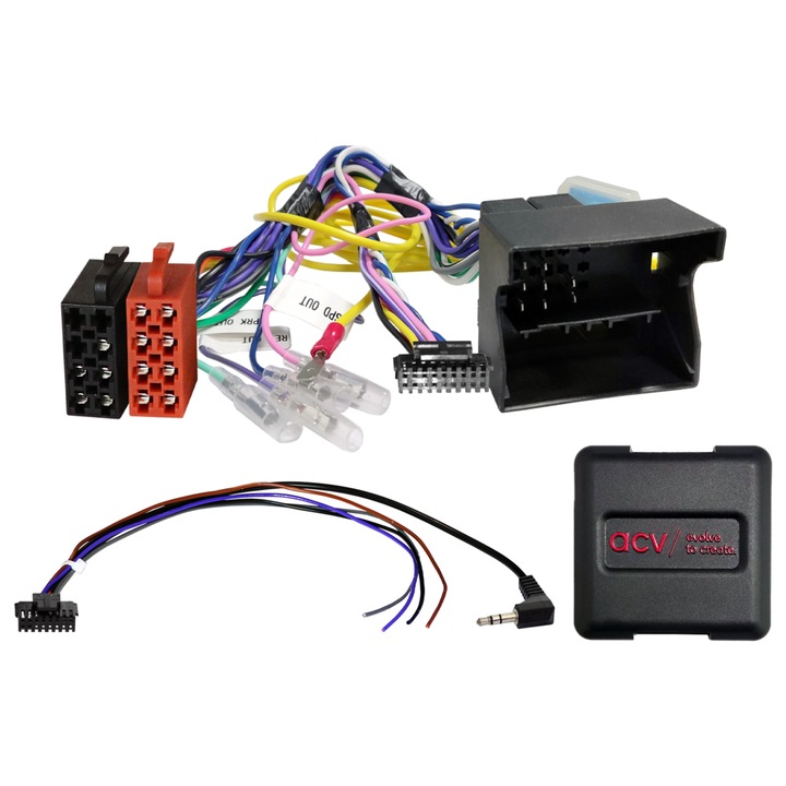 Adapter pentru volan ACV pentru Mercedes Vito 2014-2024, 40Pin Quadlock, integrare audio, multicolor