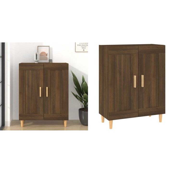 Dulap, stejar maro, 69, 5x34x90 cm, lemn compozit