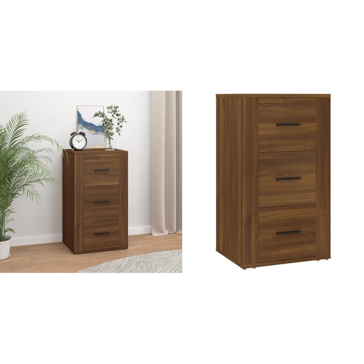 Dulap, stejar maro, 40x33x70 cm, lemn compozit