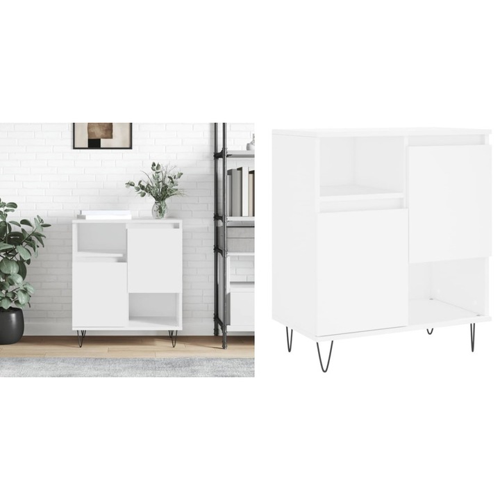 Servanta, alb, 60x35x70 cm, lemn prelucrat