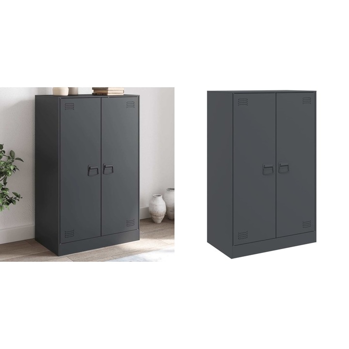 Servanta, antracit, 67x39x107 cm, otel