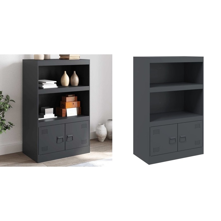 Servanta, antracit, 67x39x107 cm, otel