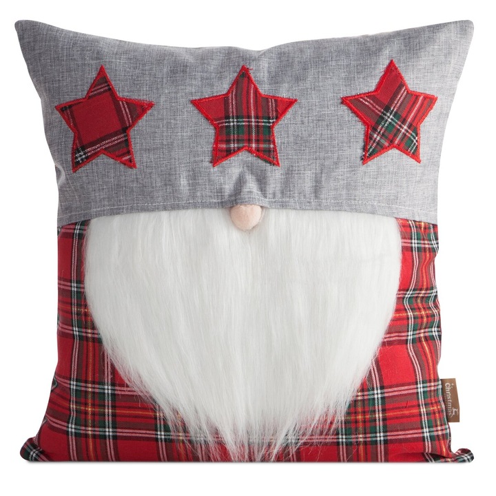 Karácsonyi mintás párnahuzat CHP161 45 x 45 Eurofirany piros