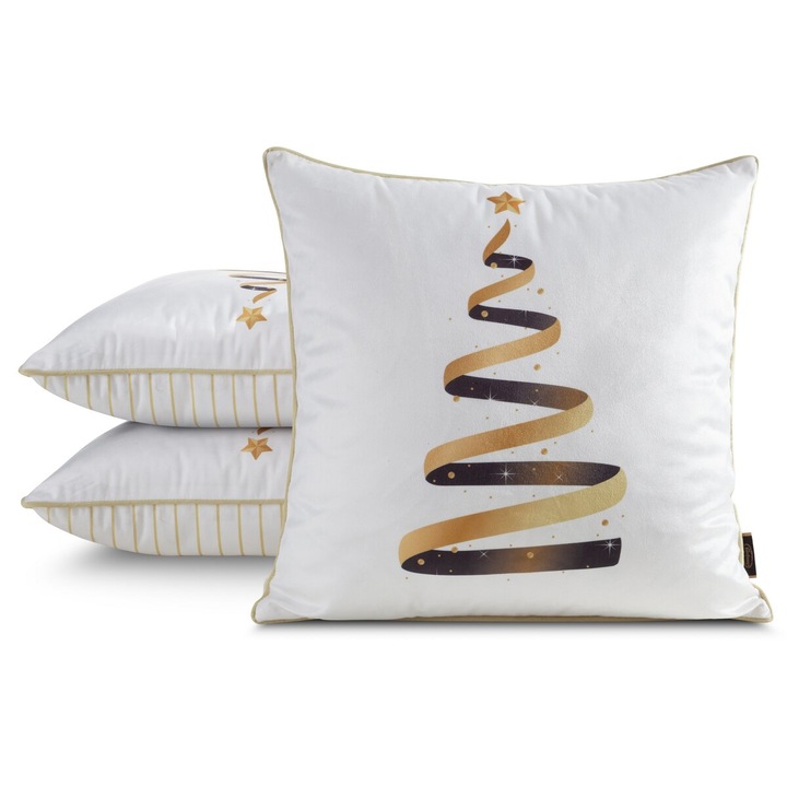 Karácsonyi mintás párnahuzat CHP167 45 x 45 Eurofirany fehér