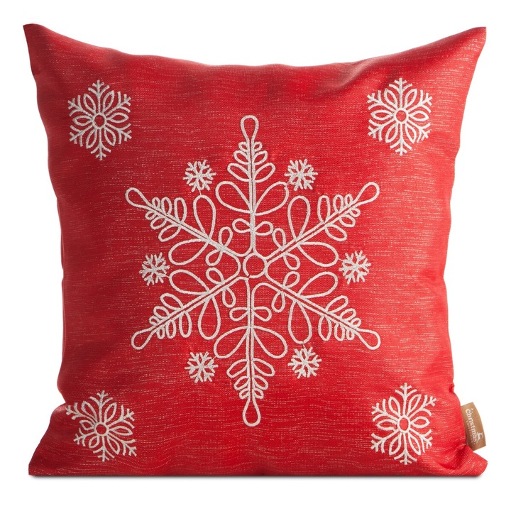 Karácsonyi mintás párnahuzat CHP158 45 x 45 Eurofirany piros