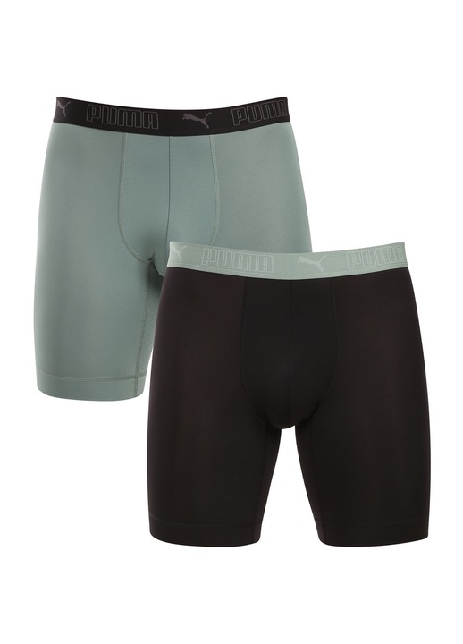 Chiloti boxer barbati, Puma, set 2 buc, negru/gri