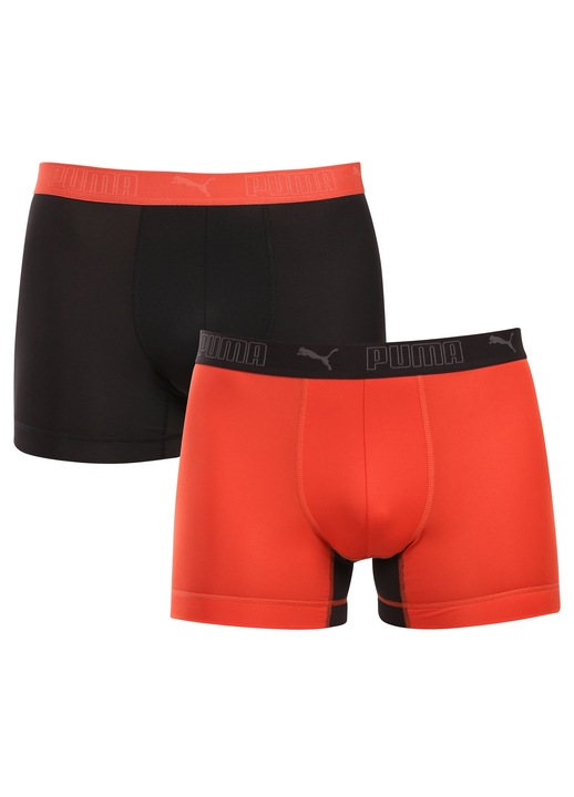 Set 2 boxeri barbati Puma negru/rosu, bumbac, L INTL