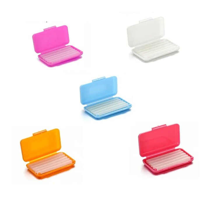 Set 5x Batoane Ceara Ortodontica, Rqiurpn, pentru Aparat Dentar, Transparenta, portabil, Multicolor