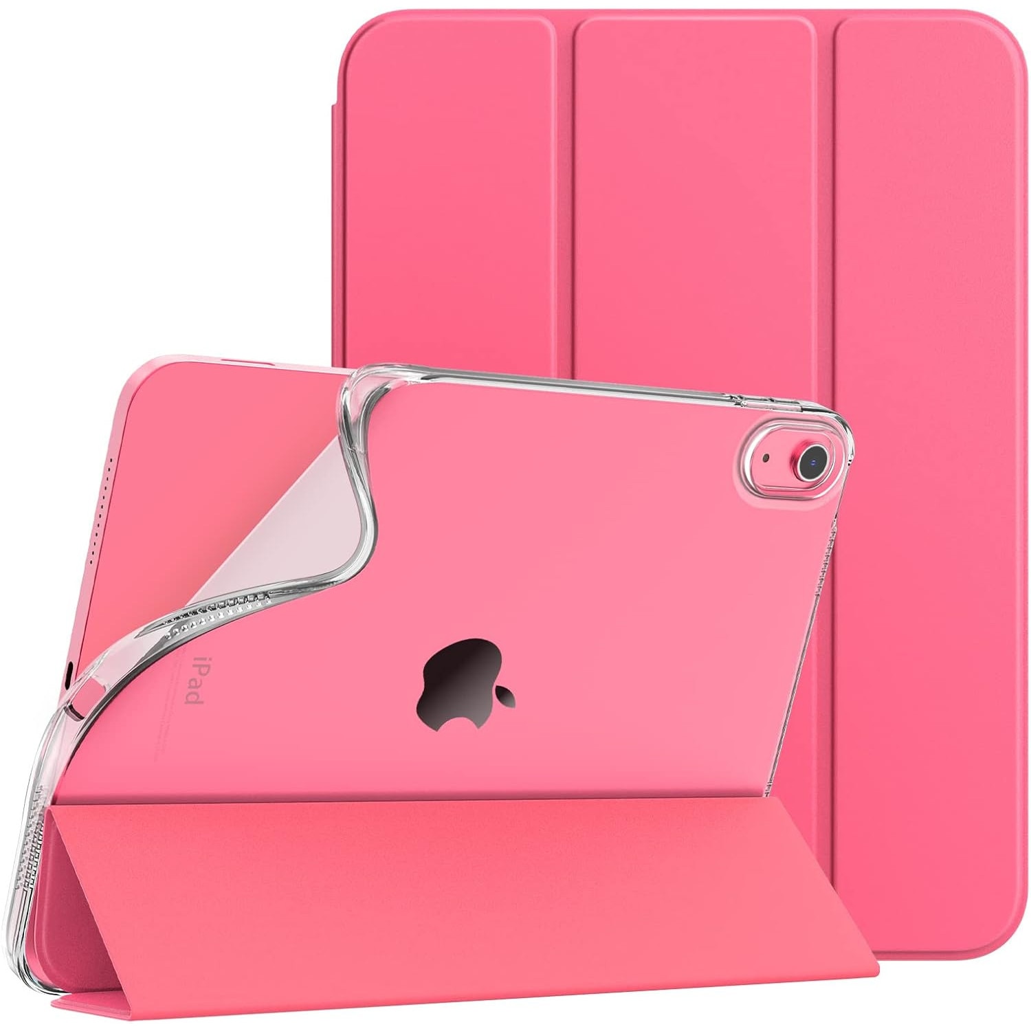 Husa tableta, compatibil cu iPad 11th/10th Generation, design subtire, cu functie auto sleep/wake, roz
