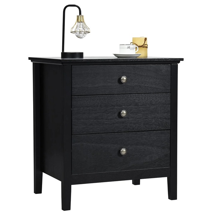 Noptiera cu 3 sertare, masuta laterala, noptiera, noptiera