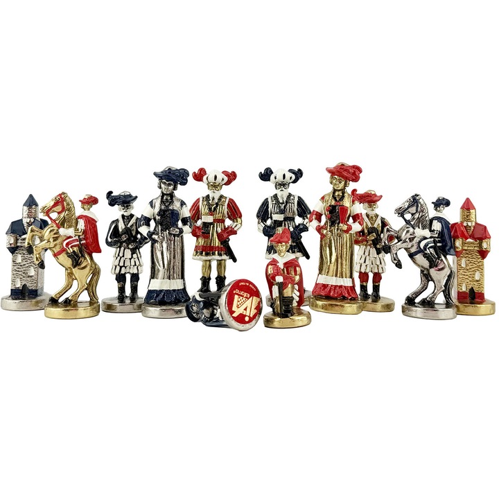 Set piese de sah Italfama, metal, design elegant