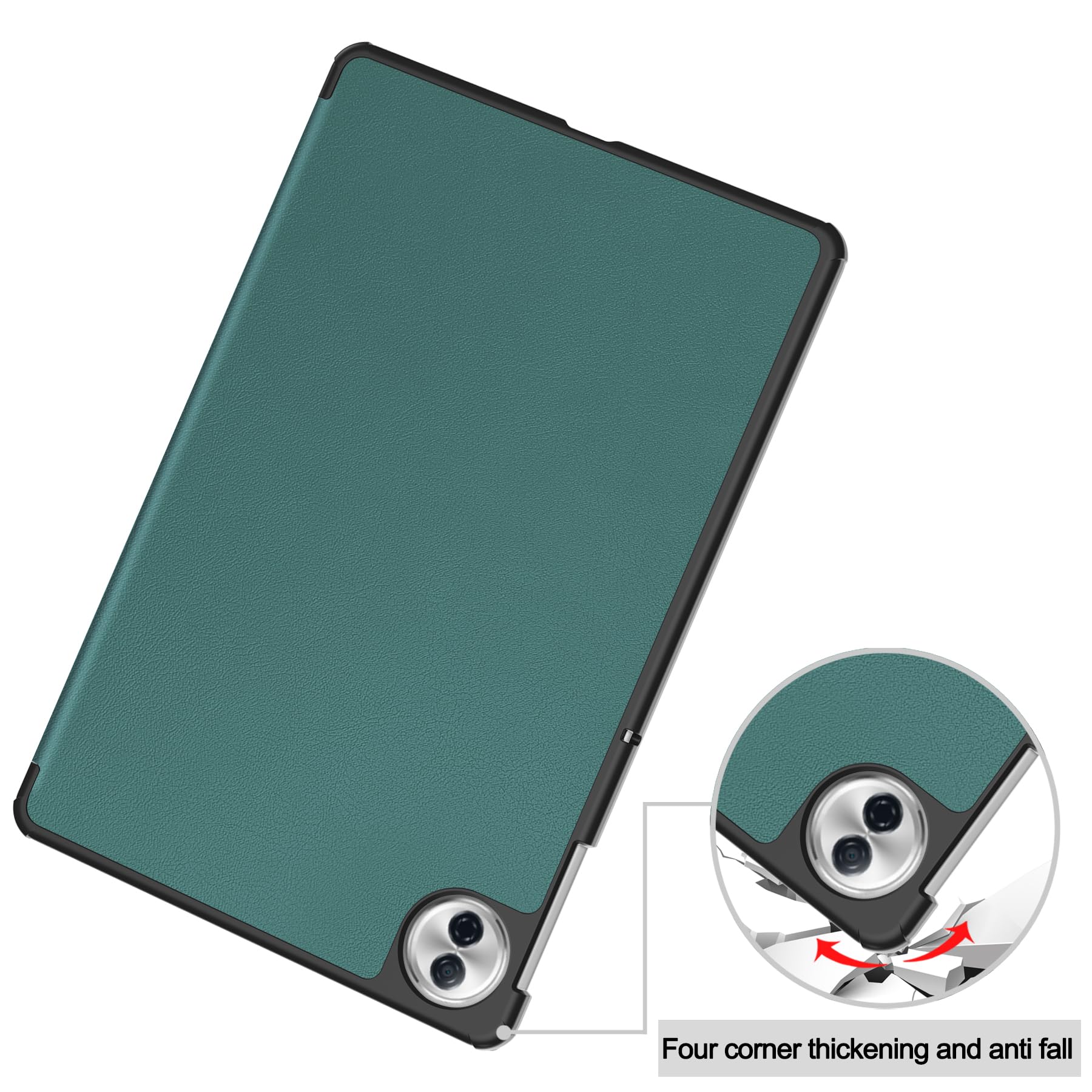 Husa tabletă Omelivon pentru Honor Pad10 12.1", auto sleep/wake, verde închis