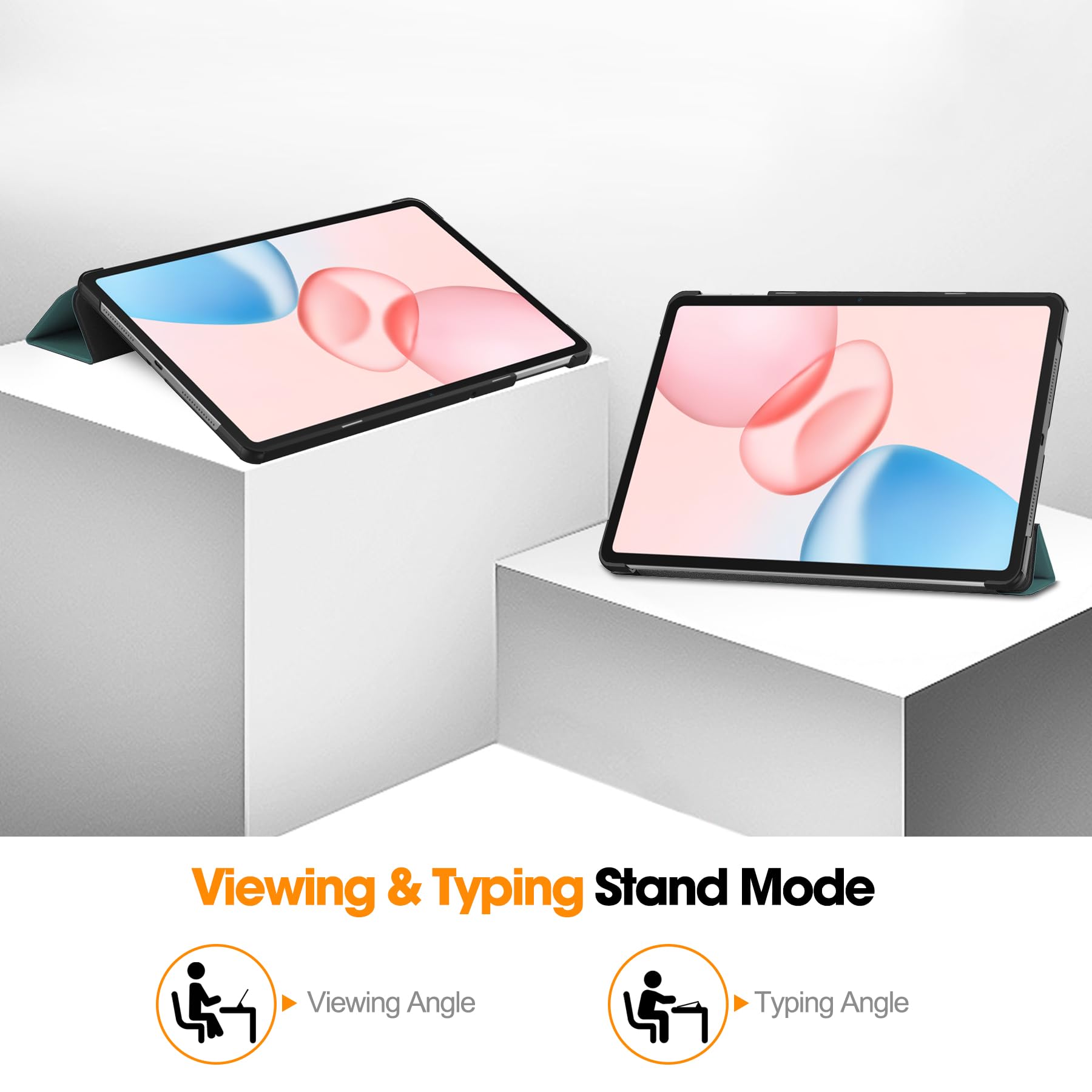 Husa tabletă Omelivon pentru Honor Pad10 12.1", auto sleep/wake, verde închis