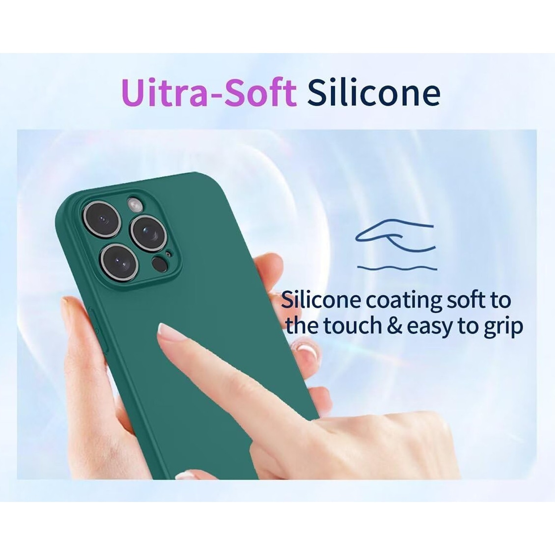 Husa Soft Touch, slim, ALC Mobile, anti soc, compatibila cu Samsung Galaxy A07, Verde Inchis Tpu