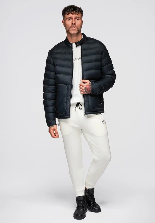 Tricou din viscoza OMBRE OM-TSCT-0252, Negru