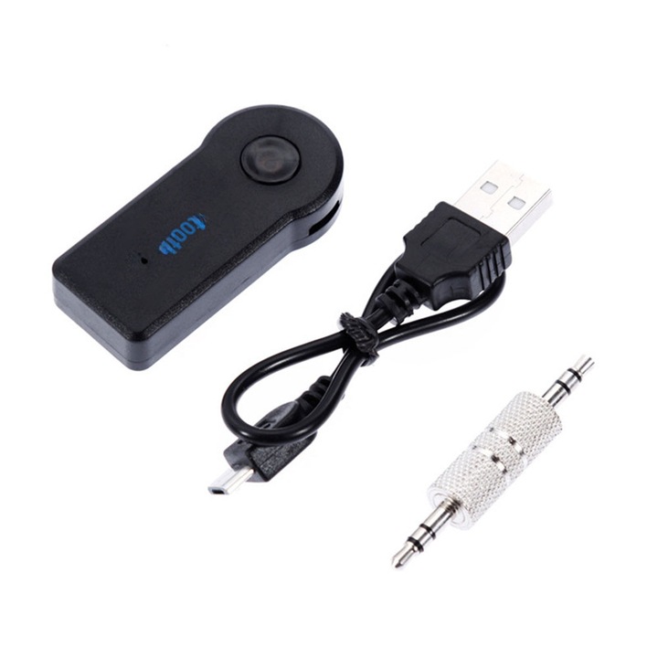 Receiver Bluetooth pentru autoturisme, 5mm, microfon sensibil, instalare usoara