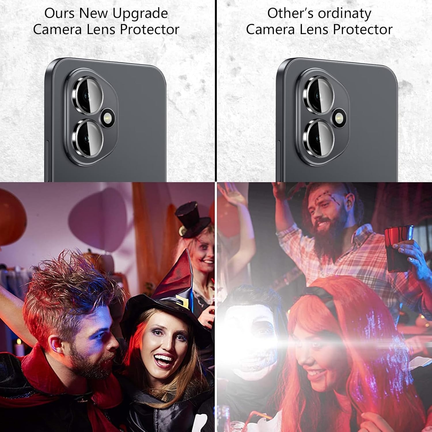 Folie de protectie camera foto, 9H, anti-zgarieturi, negru, compatibil cu Honor 400