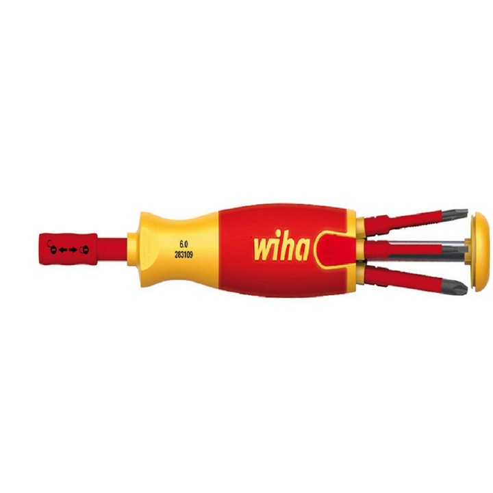 Отвертка Wiha, 6 битов пълнител, 1000 V