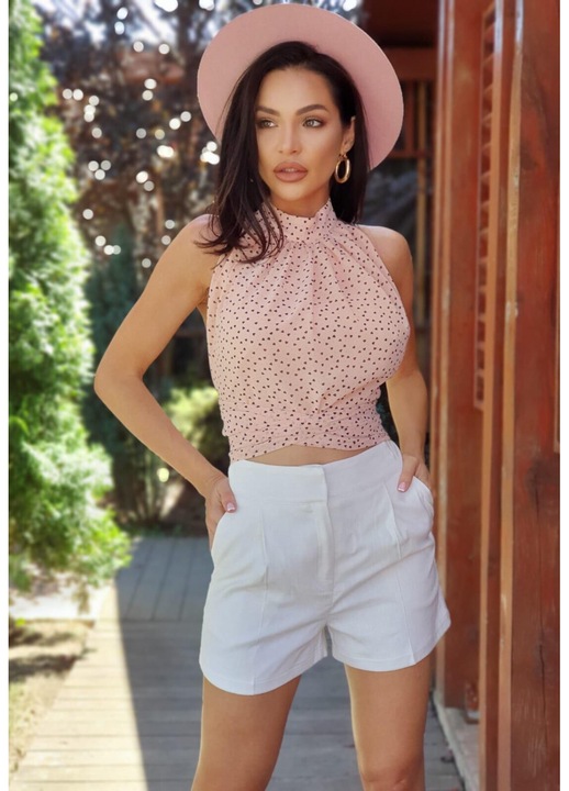 Къса блуза от розов воал, Atmosphere Fashion, L