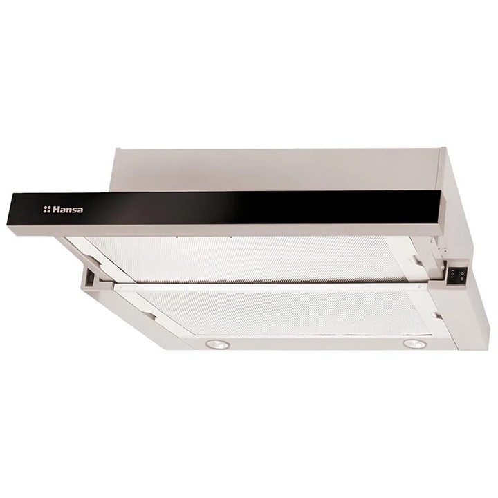 Абсорбатор за вграждане, телескопичен, 2 x мотора, 260 W, ширина 60 см, 3 скорости, абсорбция 425 м3/час, LED, Сребрист