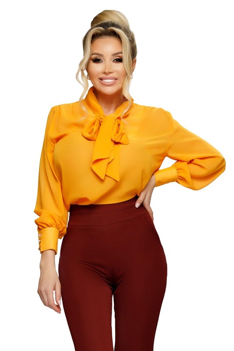 Елегантна горчична блуза, C 243m