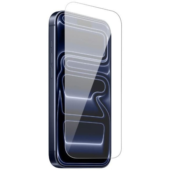 Folie Sticla pentru iPhone 17 Pro Max, Full Glue, Ultra Clear, Tratament Oleofob, Margini rotunjite, Rezistenta 9H, Anti Zgarieturi, Sensibilitate Tactila, Case Friendly