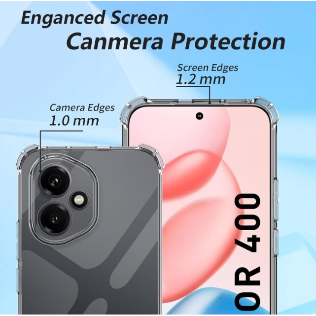 Husa protectie Mat-Tech compatibila cu Honor 400, Margini ridicare camera, Colturi anti-soc, Decupaje Precise, Rezistenta la impact, Transparenta