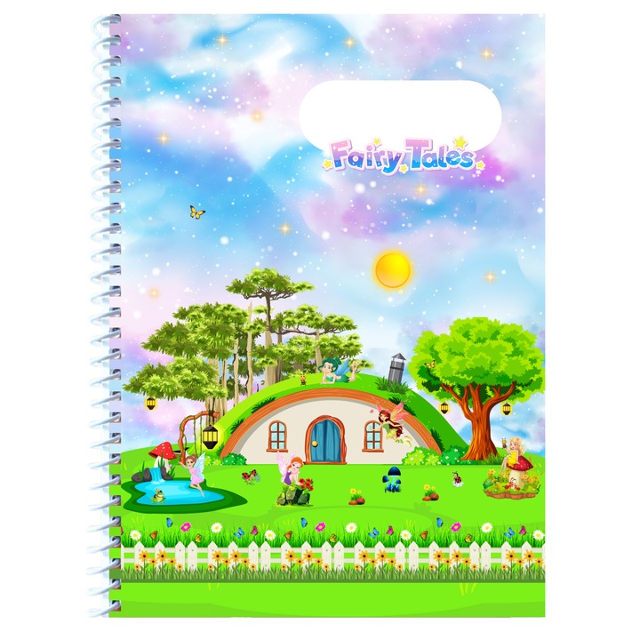 Caiet A5 (Carnetel) cu Spirala, 100 File, Dictando, Fairy