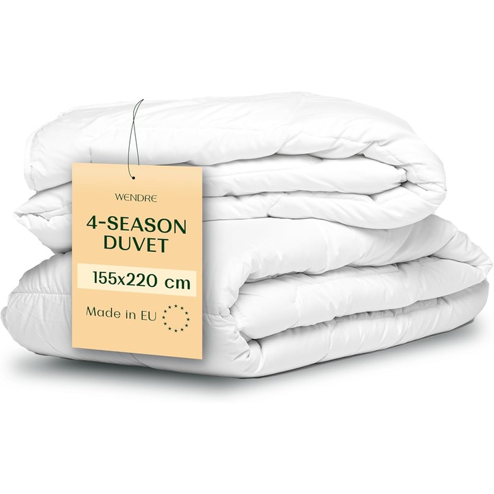 Pilota Wendre 4 anotimpuri 155x220cm, 2 in 1, microfibra hipoalergenică, set pilota subțire și medie