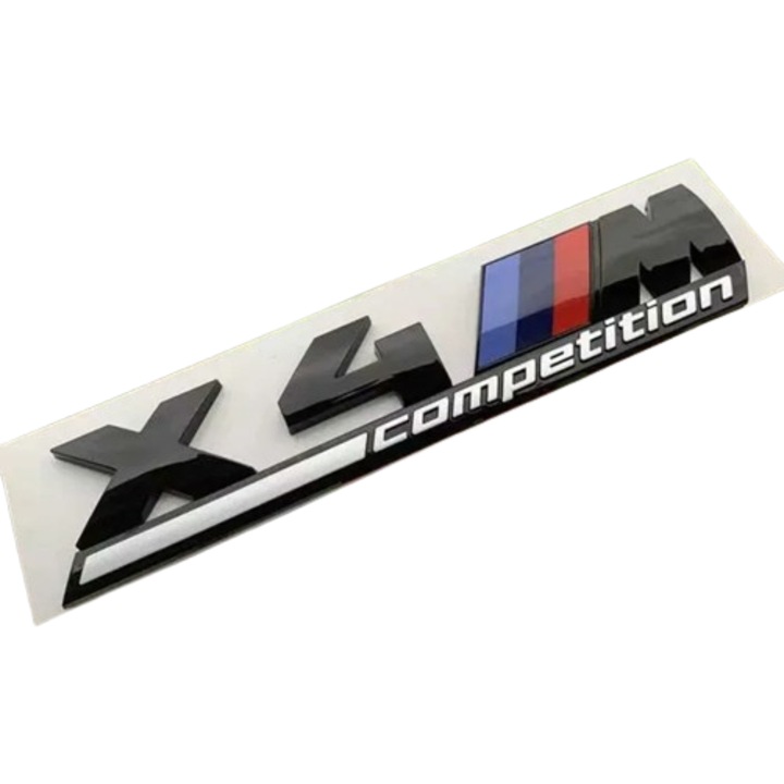 Emblema Sigla Logo Auto Adeziv pentru BMW Portbagaj X4M X4//M Competition
